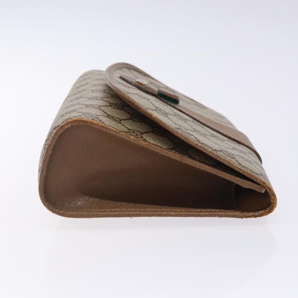 GUCCI GG Supreme Web Sherry Line Clutch Bag PVC Beige Gold 89 01 030 Auth 133273 - Picture 3 of 16